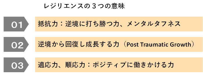 レジリエンスの3つの意味